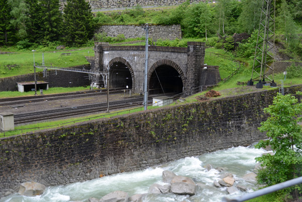 Gotthard Tunnel Nordportal, 15 km rail tunnel built in 1882, Gschenen