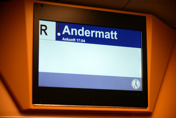 Swiss regional trains to Andermatt branch away from the Gotthard Tunnel