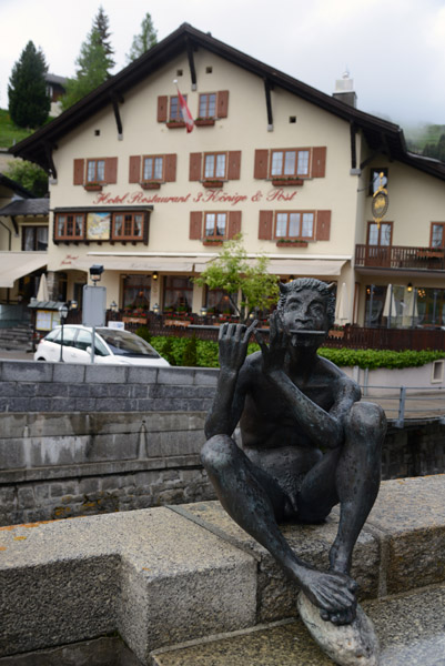 Sculpture of Pan, 3 Knige & Post, Andermatt