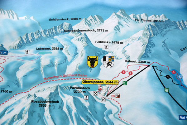 Oberalppass (2044m), source of the Rhine River