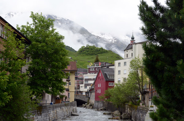 Unteralpreuss river passing through Andermatt