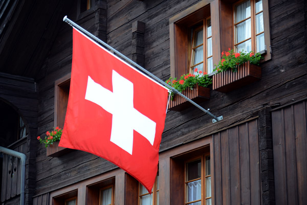 Swiss flag, Andermatt