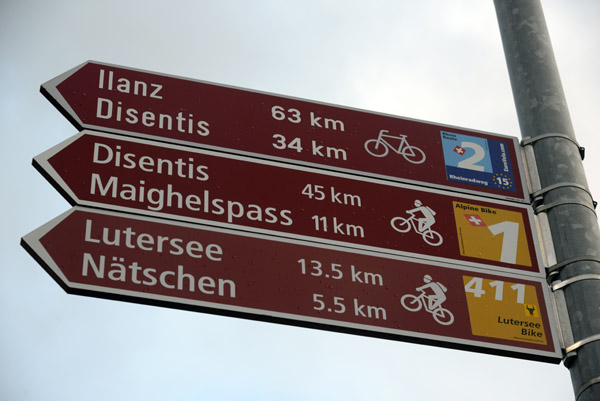 Start of the Rheinradweg, Andermatt