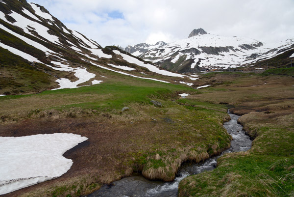 Stream flowing down from the Oberalppass
