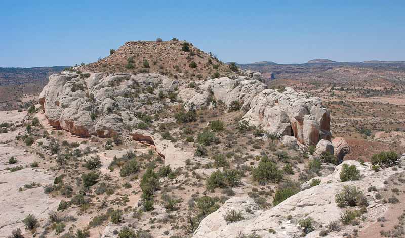 Looking southwest at the summit of Roberts Mesa