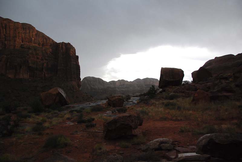 Lightning, thunder, and rain