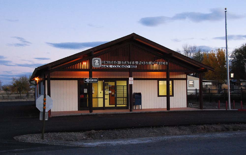 Post Office in Mack, Colorado in early evening... 20091023_4399