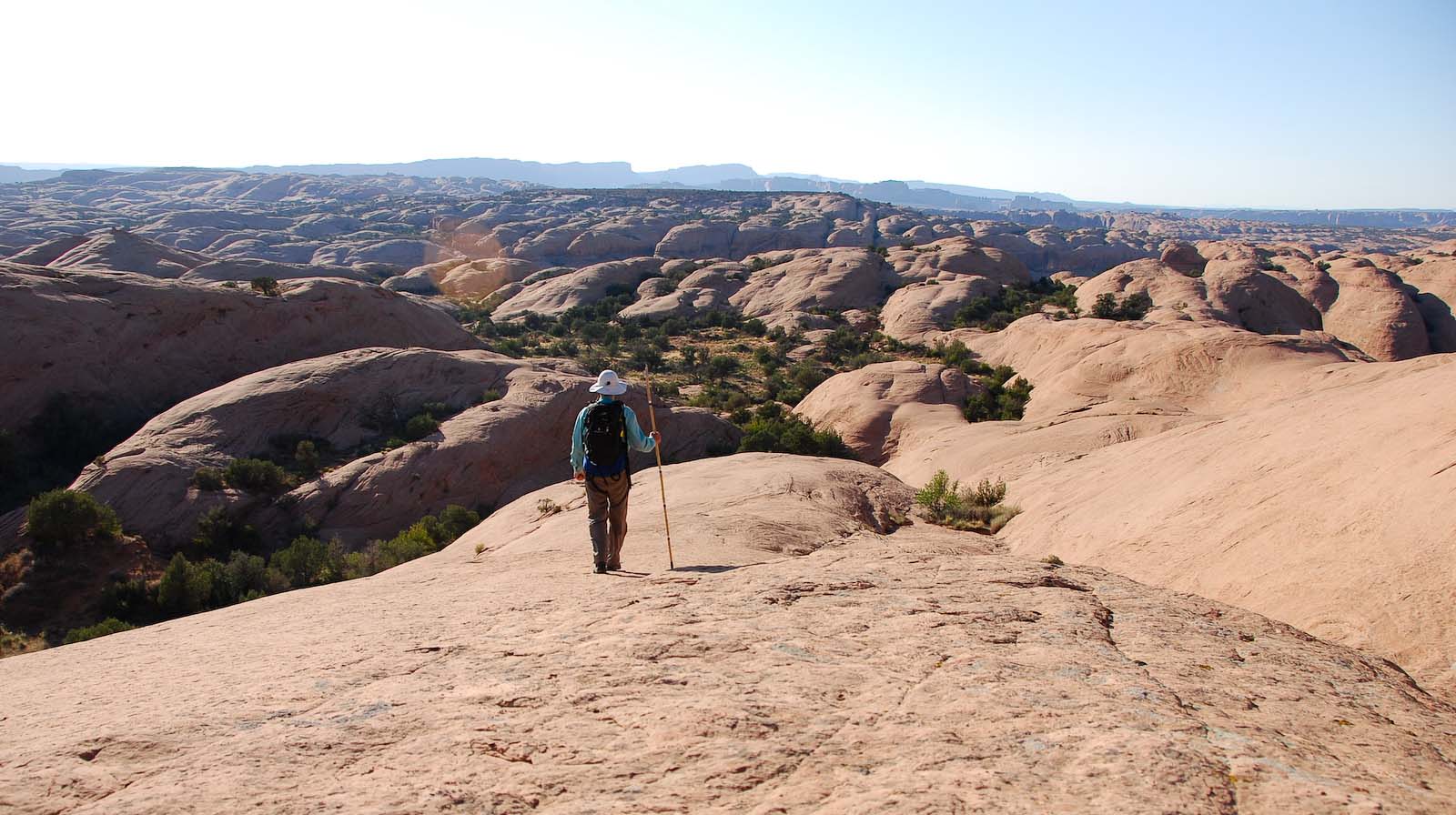 Exploring the sandstone fins at Sand Flats