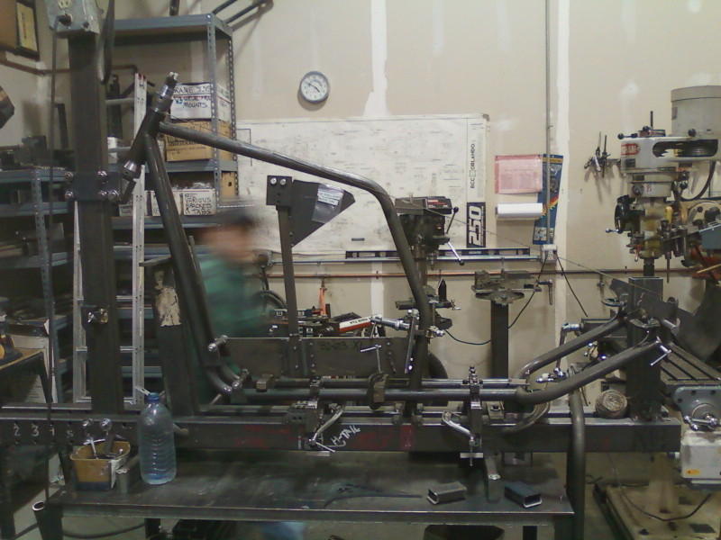 Its in the jig for the backbone to weld on and mounting tabs.