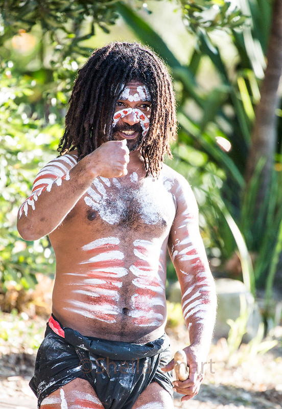 Aboriginal busker 