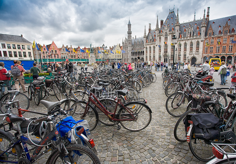 Bicycles in Brugge or Bruges