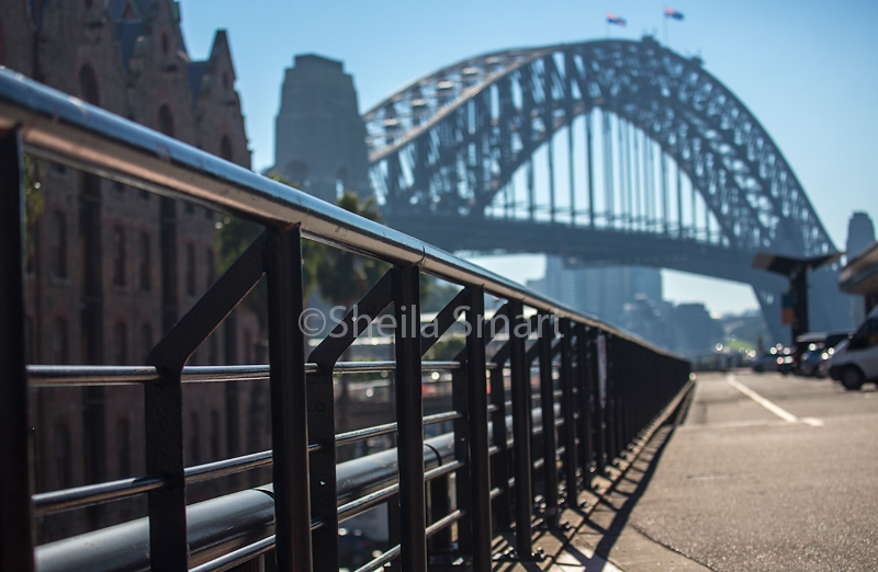 Sydney Harbour Bridge and railing