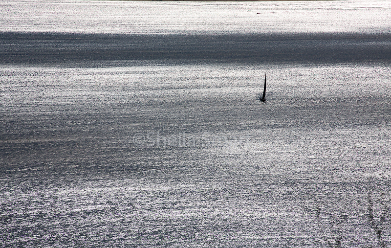 Yacht in shimmering Broken Bay, Sydney