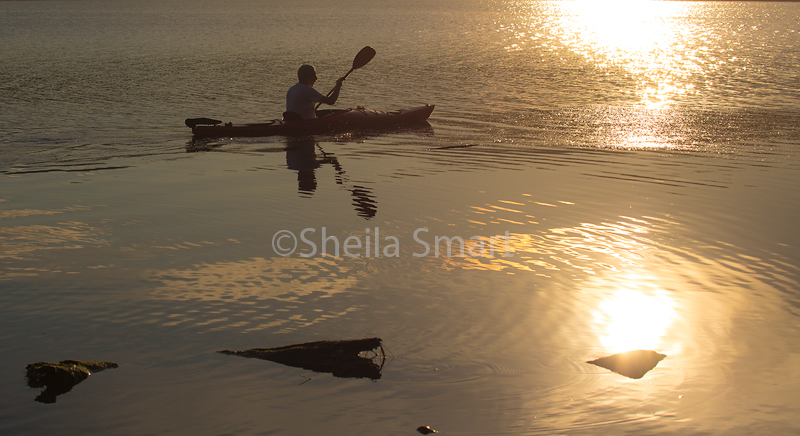 Fred in kayak at Narrabeen 