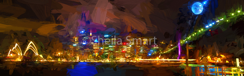 Sydney Harbour at night