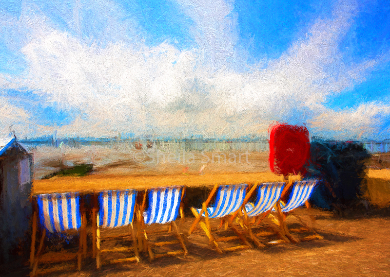 Vacant deckchairs