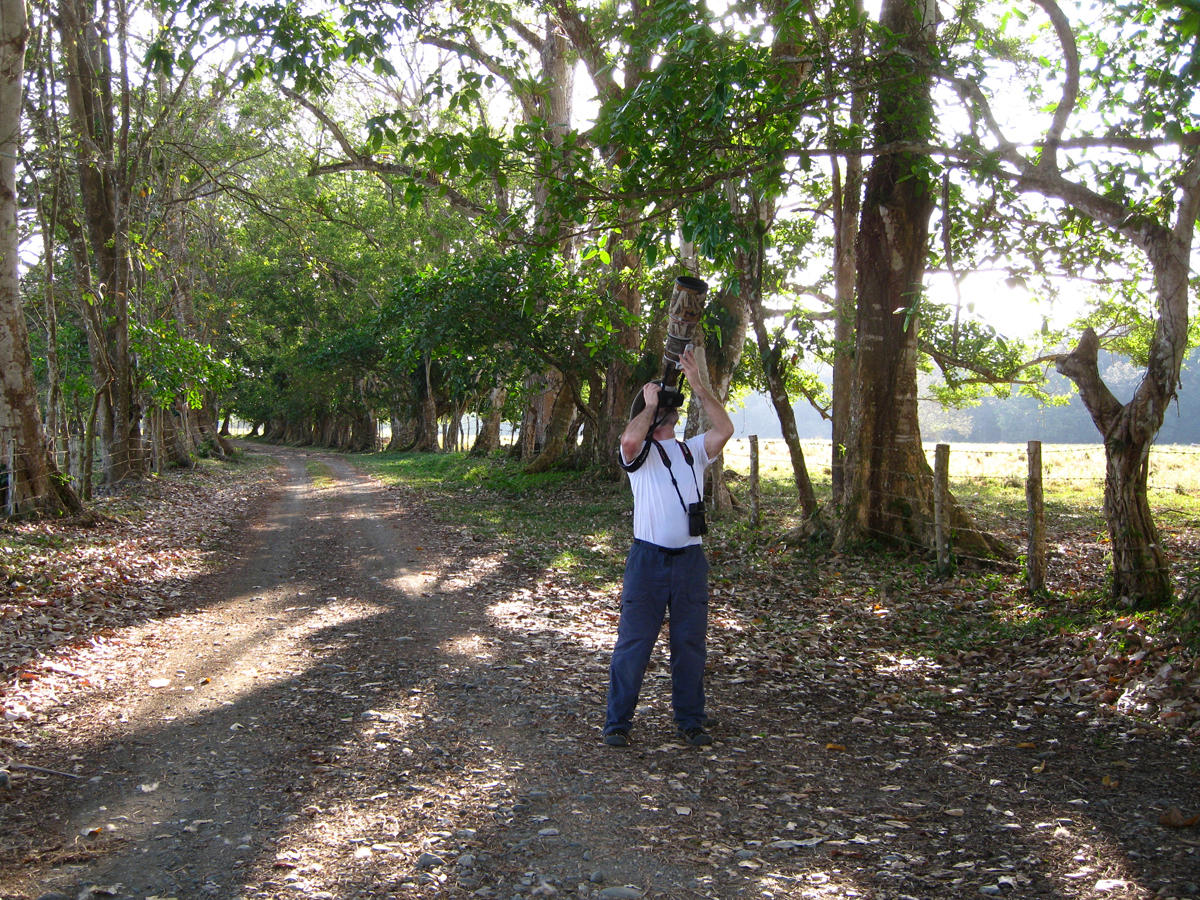 Tom on  driveway to benab