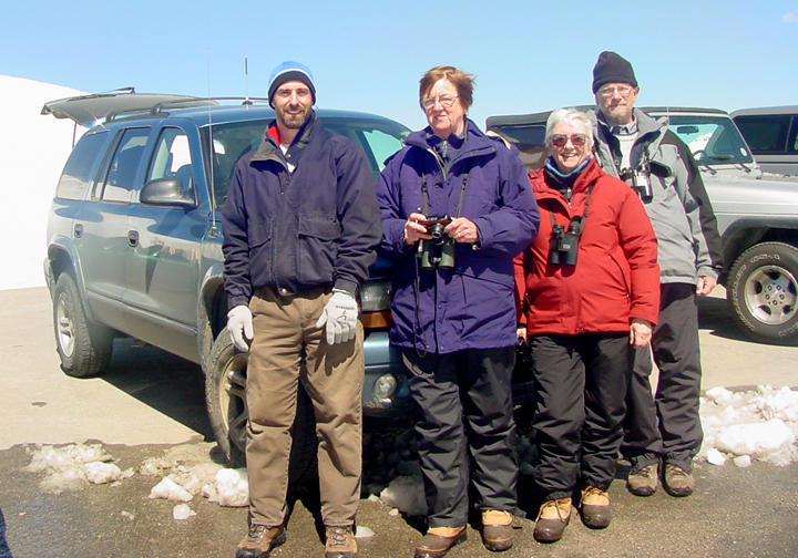 me and my Colorado birding carmates Sue, Sally & Bob