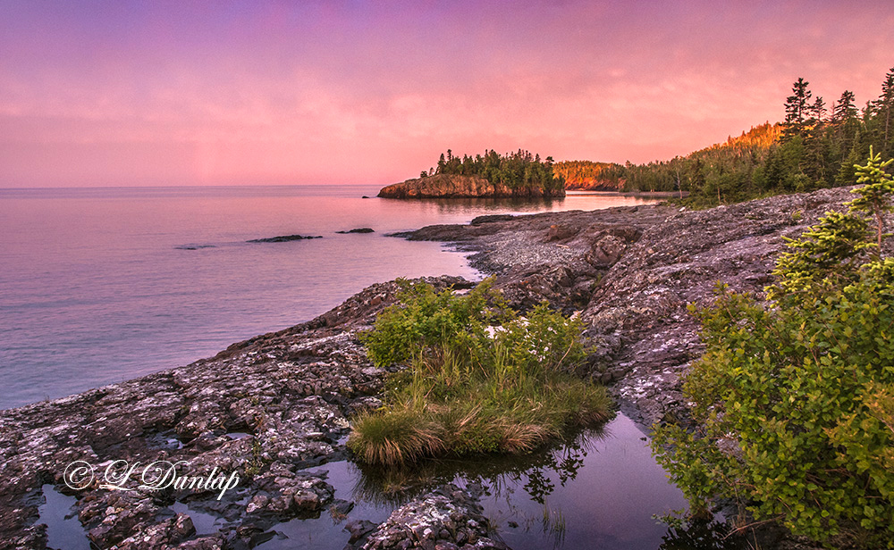 41.2 - Split Rock Lighthouse (Beach): Looking Towards Ellingsen Island At Dawn 