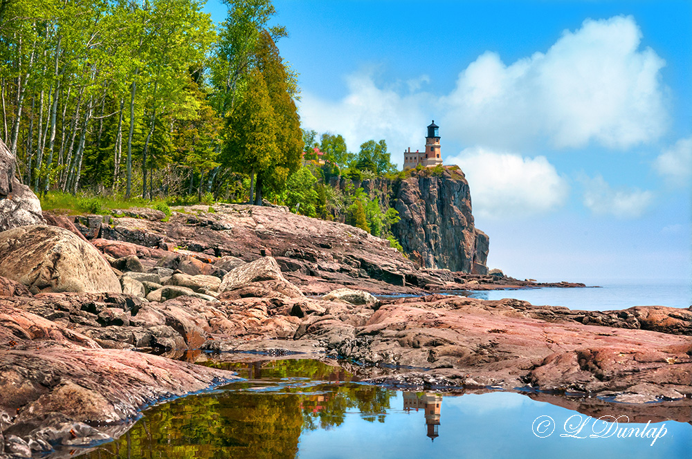 *** 33.21 - Split Rock Lighthouse Reflection In Pool 
