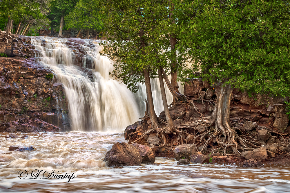 22.7 - Gooseberry Lower Falls With Cedar Roots, High Water 