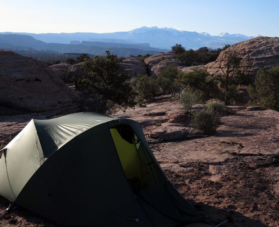 Our first camp just outside Arches NP