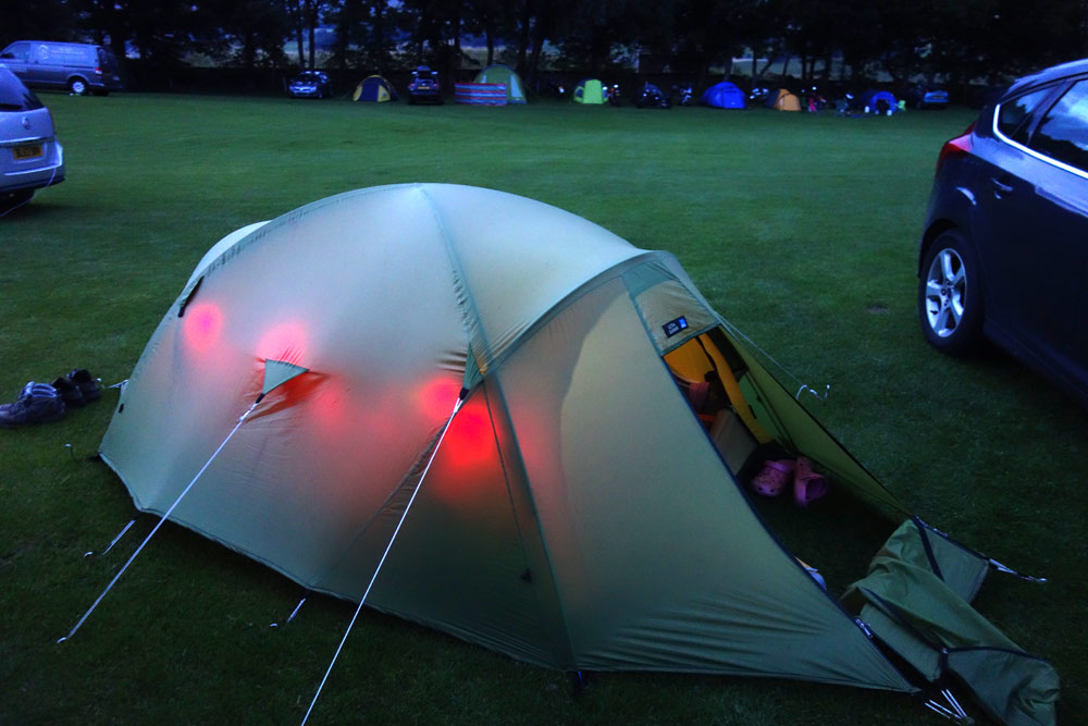 Hawes campsite in Wenslaydale