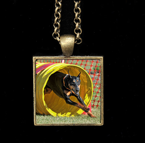 Charavoyne brushed bronze pendant