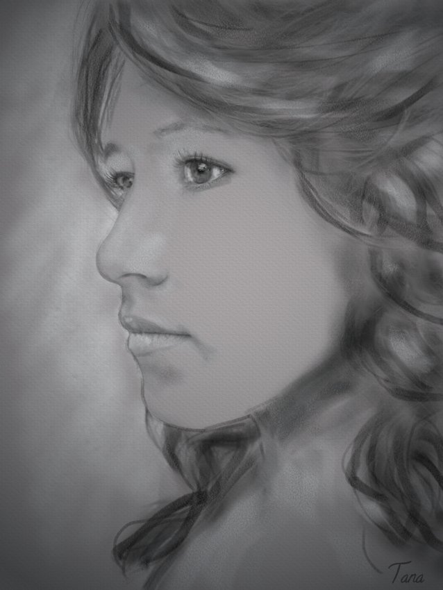 Charcoal and Chalk Girl