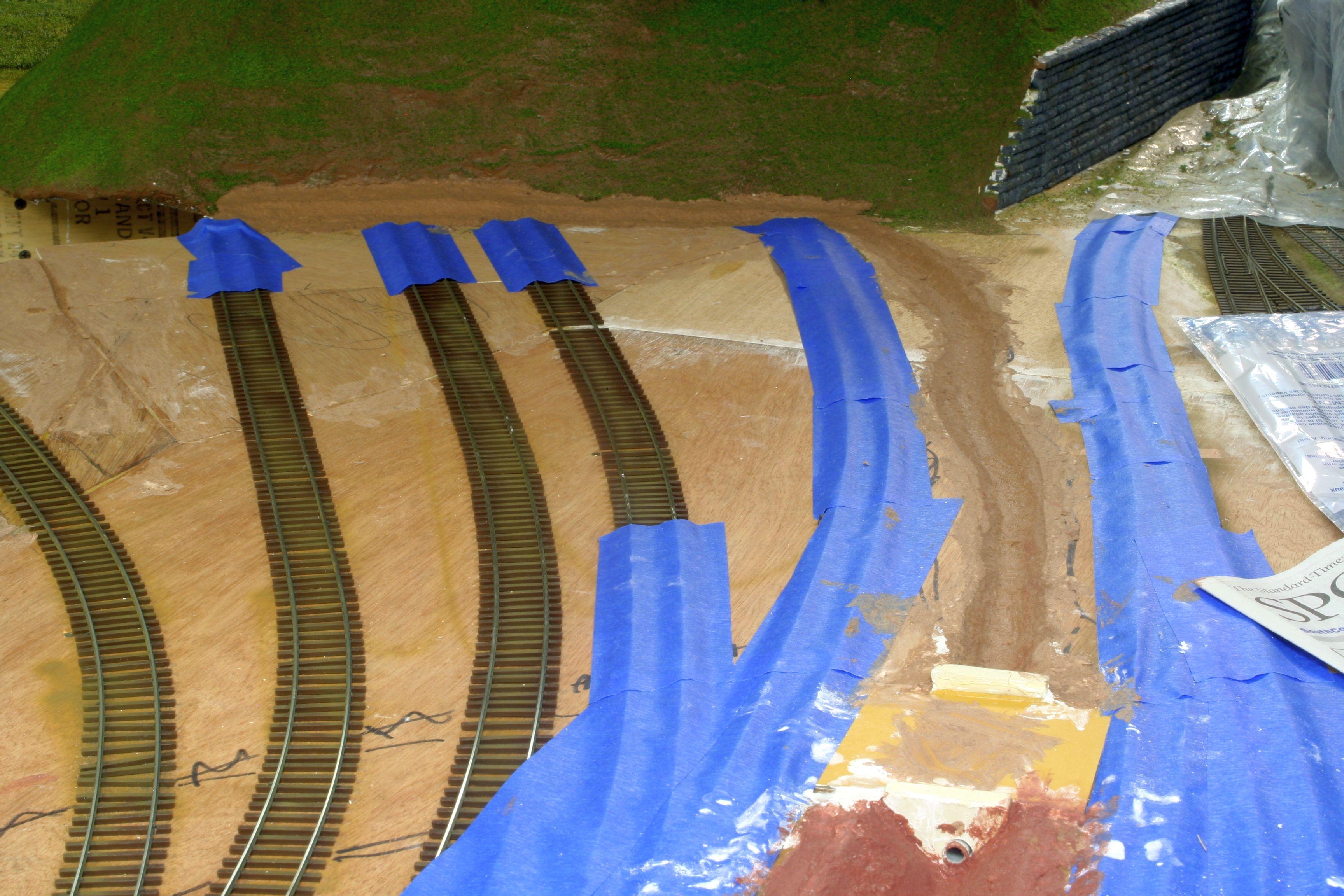 Better view of rear ditch/stream