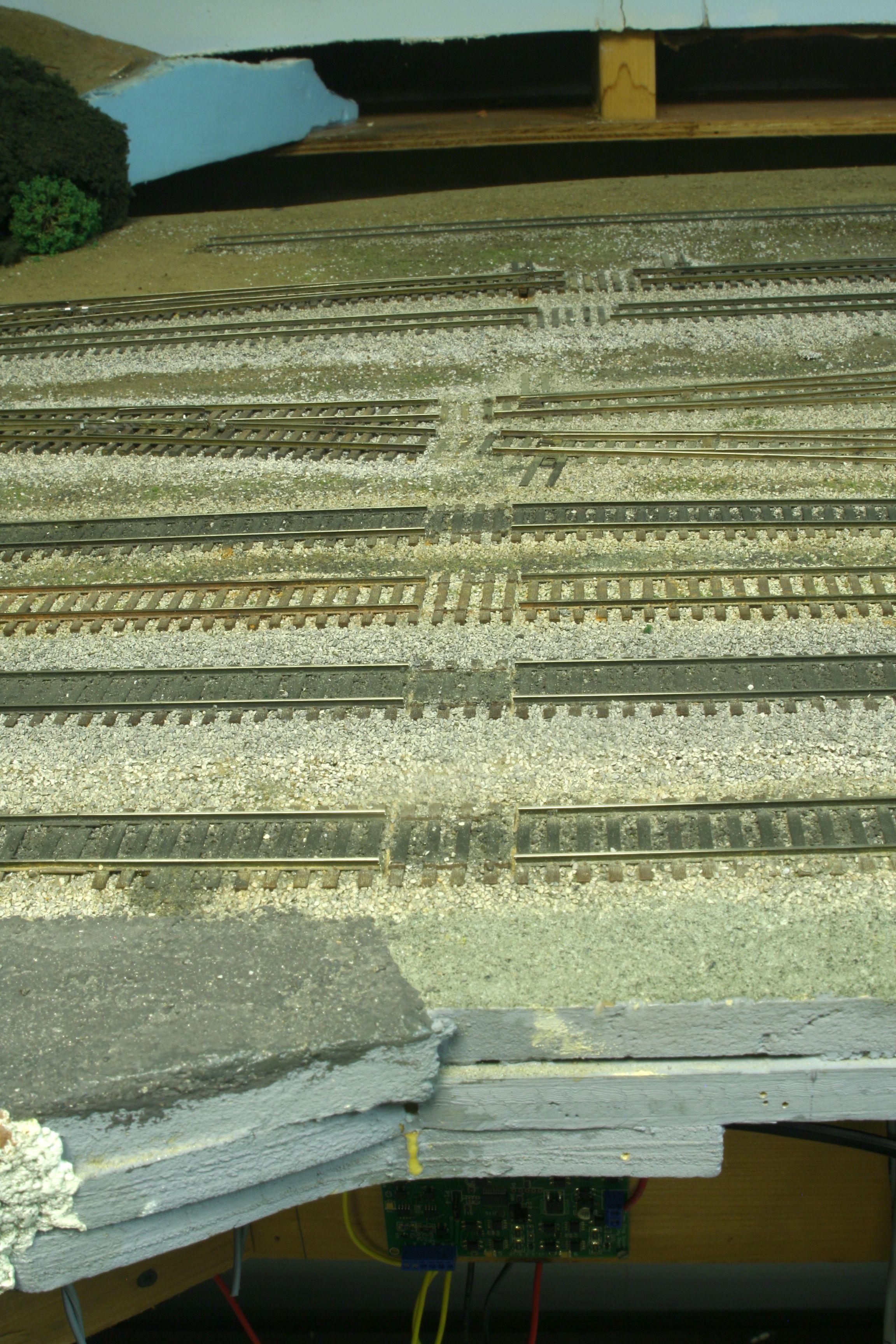 Rails removed prior to saw cuts  (South Ladder)