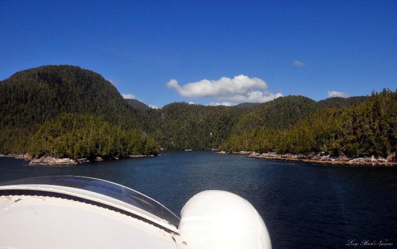 landing straight ahead at Vernon Bay entrance