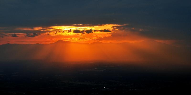 sunset over Redding California  