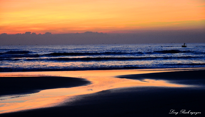 Sunrise on South China Sea, Da Nang, Vietnam 