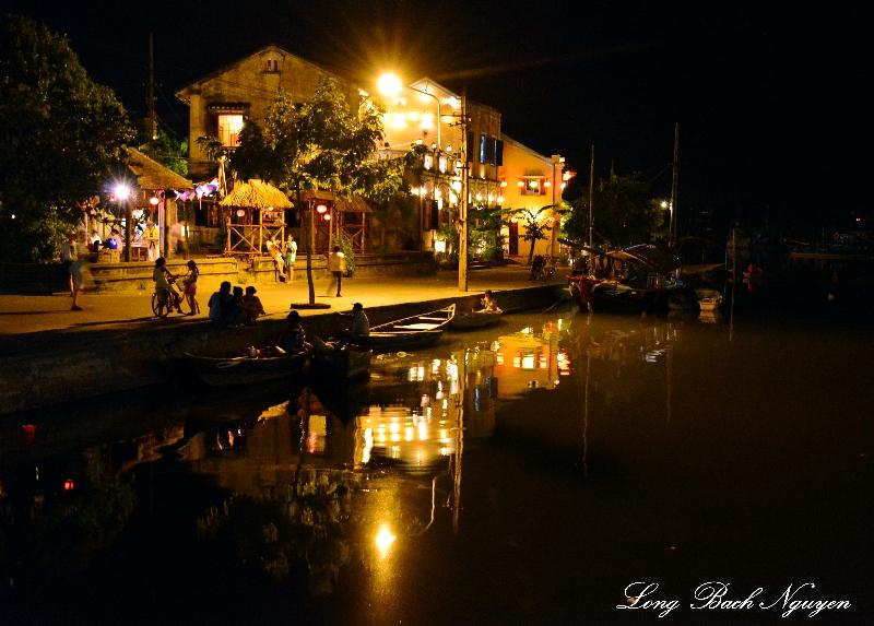 Hoi An at night, Thu Bon river, Hoi An, Vietnam 