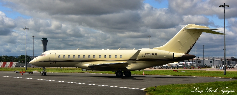 N134WM Bill Gates plane, Edinburgh Airport, Scotland, UK 