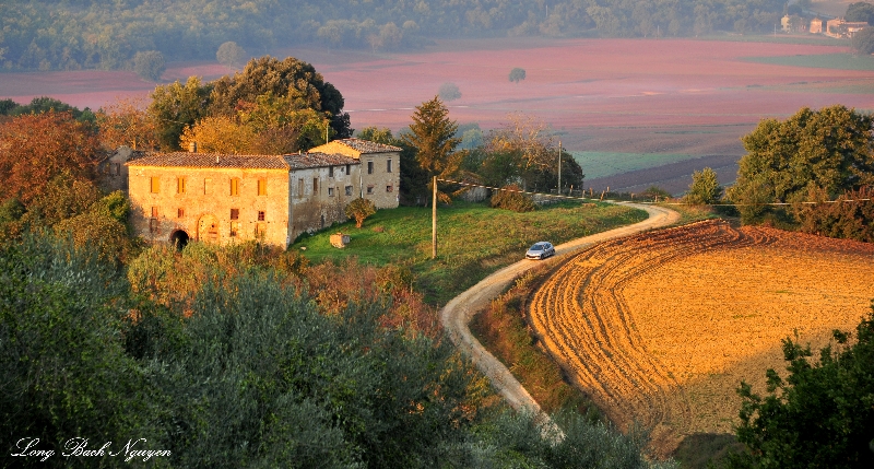 Sunrise on Monteriggioni Italy  