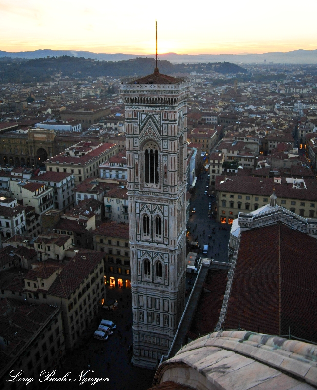 Giottos bell tower, Florence Cathedral, Basilica di Santa Maria del Fiore, Basilica of Saint Mary of the Flower, Florence, Ital