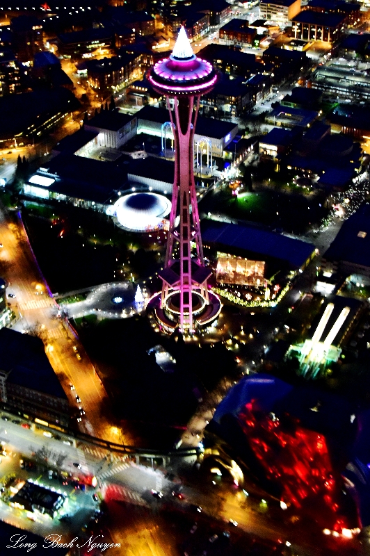 Space Needle, EMP, Pacific Science Center, Glass Garden, New Year Eve 2014, Seattle, Washington 