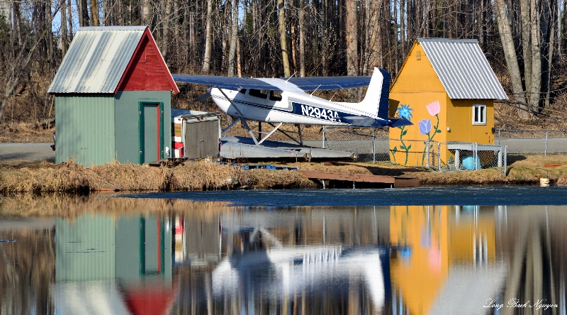 Spring Time on Lake Hood Seaplane Base Anchorage Alaska  