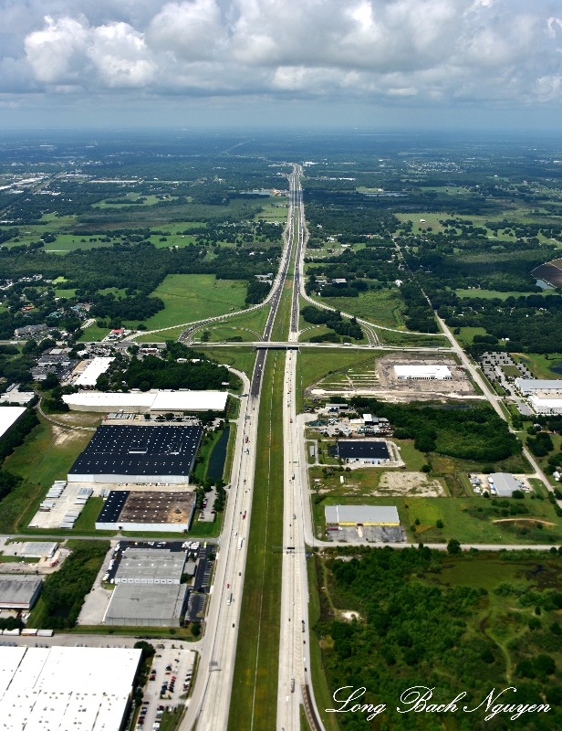 Interstate 4 west of Lakeland, Florida 