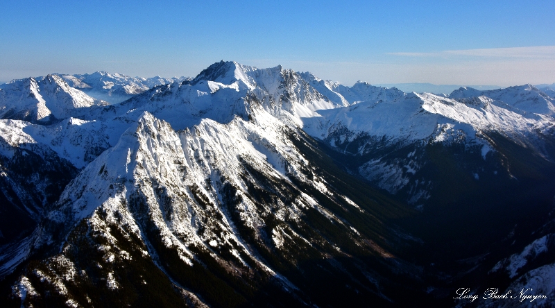 Needle Peak, Dark Peak and Glacier, Bonaza Peak, North Cascades Mountain, Washington 671  