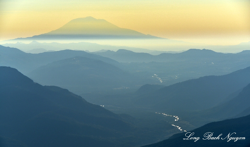 Mount Adams in Smoke and Haze, Cascade Mountains Washington 075 