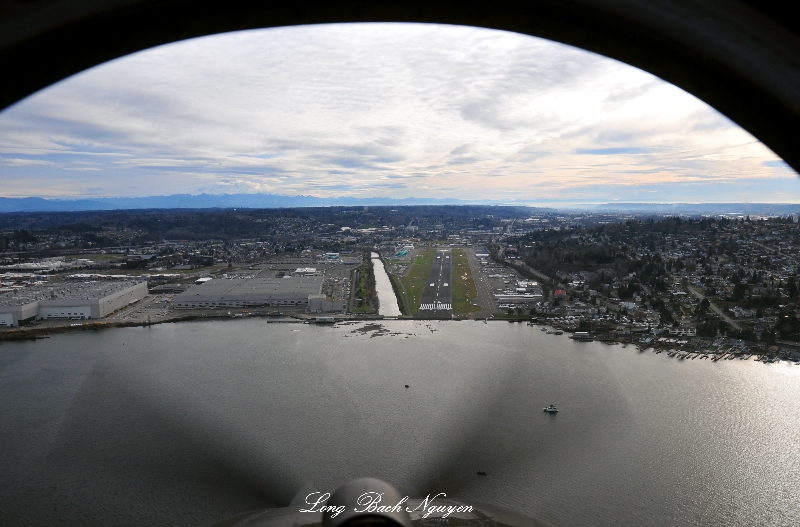 Renton Airport and Lake Washington from T-34B  Washington 094  