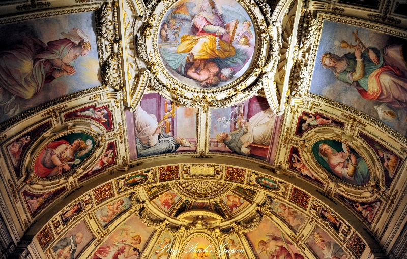 Hall of Maps Ceiling Vatican Museums Rome Italy 069 