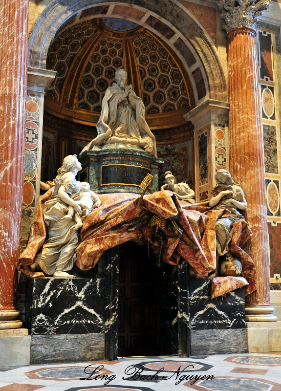 Monument to Pope Alexander VII 1655-1667 by Bernini, St Peters Basilica, Rome 356 