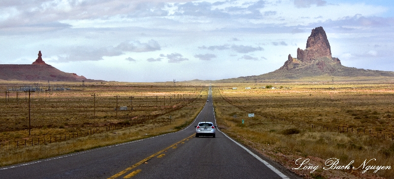  Owl Rock, US Route 163, Agathla Peak, toward Monument Valley, Navajo Nation Reservation