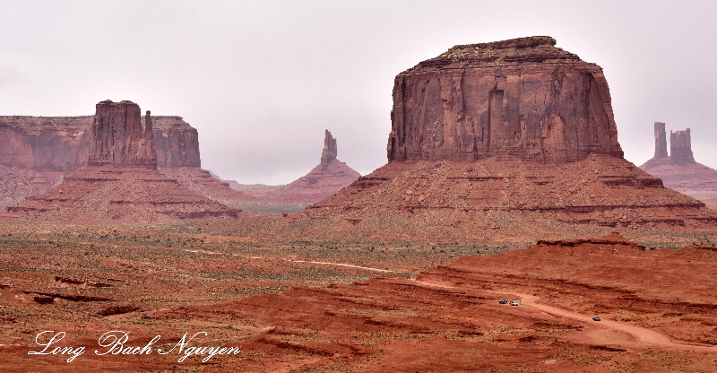  Merrrick Butte, West Mitten Butte, Sentinel Mesa, Monument Valley, Navajo Tribal Park, from John Fords Point 720