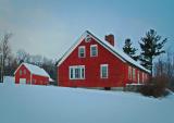Home & Barn -Gray Ledges, Winter