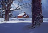 Red Barn @ Gray Ledges - Winter